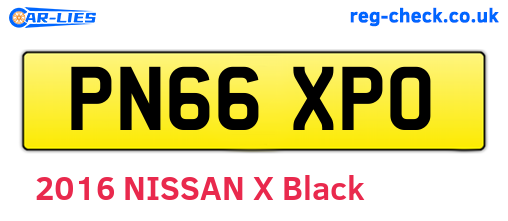 PN66XPO are the vehicle registration plates.