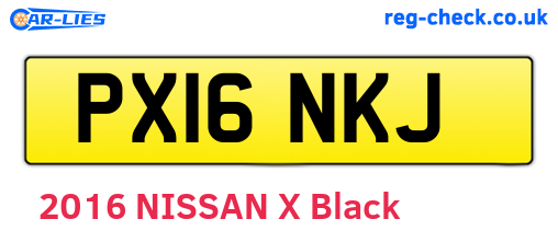 PX16NKJ are the vehicle registration plates.