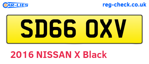 SD66OXV are the vehicle registration plates.