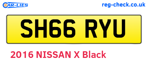 SH66RYU are the vehicle registration plates.