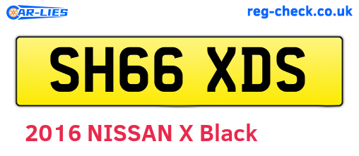 SH66XDS are the vehicle registration plates.