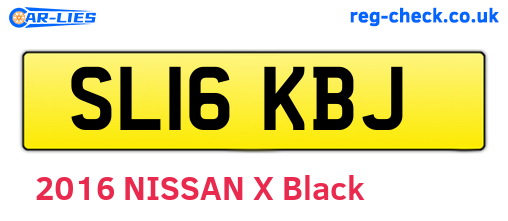SL16KBJ are the vehicle registration plates.