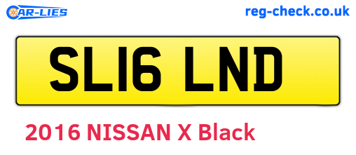 SL16LND are the vehicle registration plates.