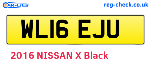 WL16EJU are the vehicle registration plates.