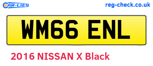 WM66ENL are the vehicle registration plates.