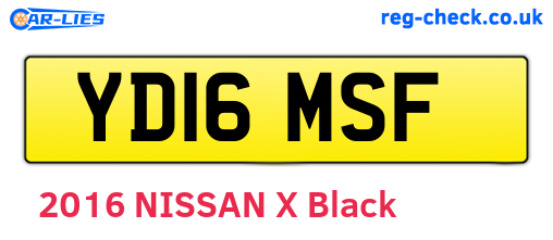 YD16MSF are the vehicle registration plates.