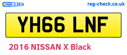 YH66LNF are the vehicle registration plates.