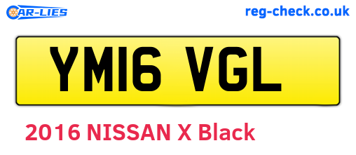 YM16VGL are the vehicle registration plates.