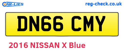 DN66CMY are the vehicle registration plates.