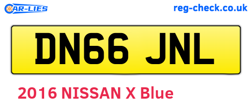 DN66JNL are the vehicle registration plates.