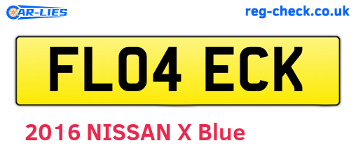 FL04ECK are the vehicle registration plates.