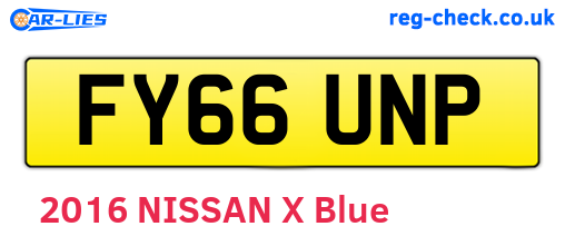 FY66UNP are the vehicle registration plates.