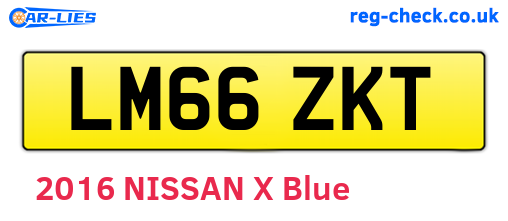 LM66ZKT are the vehicle registration plates.