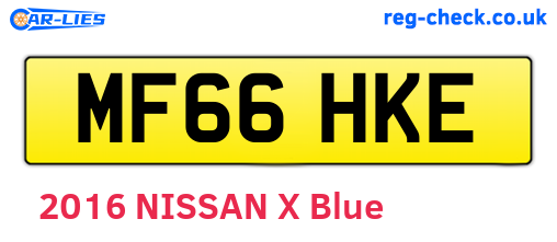 MF66HKE are the vehicle registration plates.