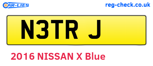 N3TRJ are the vehicle registration plates.