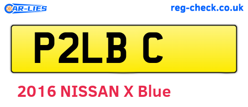 P2LBC are the vehicle registration plates.