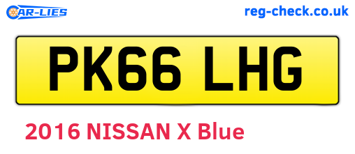 PK66LHG are the vehicle registration plates.