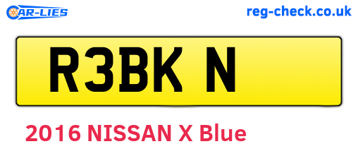 R3BKN are the vehicle registration plates.