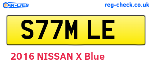 S77MLE are the vehicle registration plates.