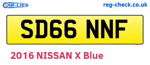 SD66NNF are the vehicle registration plates.