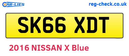 SK66XDT are the vehicle registration plates.