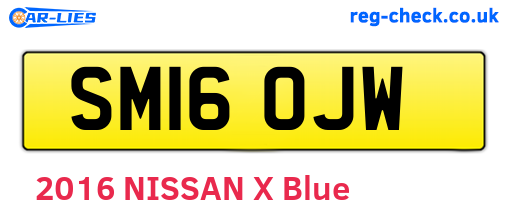 SM16OJW are the vehicle registration plates.