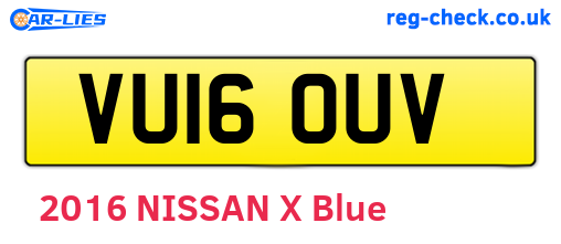 VU16OUV are the vehicle registration plates.