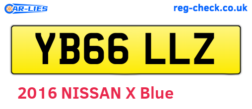 YB66LLZ are the vehicle registration plates.