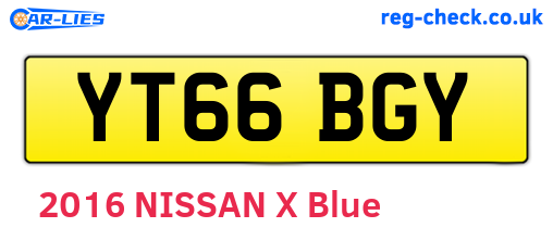 YT66BGY are the vehicle registration plates.