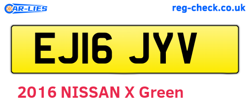 EJ16JYV are the vehicle registration plates.