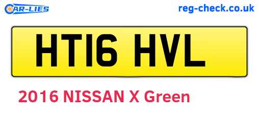 HT16HVL are the vehicle registration plates.