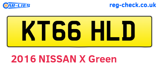 KT66HLD are the vehicle registration plates.