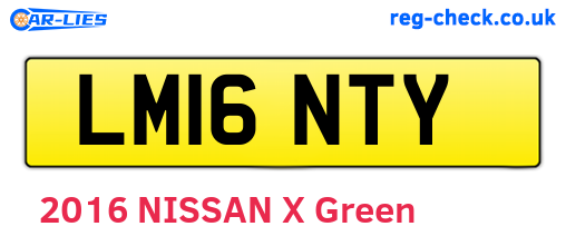 LM16NTY are the vehicle registration plates.