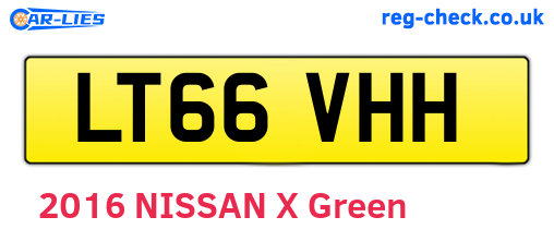 LT66VHH are the vehicle registration plates.