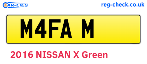 M4FAM are the vehicle registration plates.