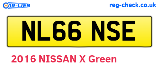 NL66NSE are the vehicle registration plates.