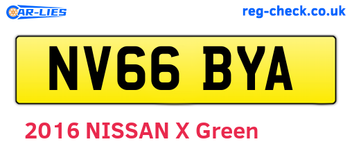 NV66BYA are the vehicle registration plates.