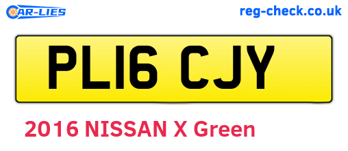 PL16CJY are the vehicle registration plates.