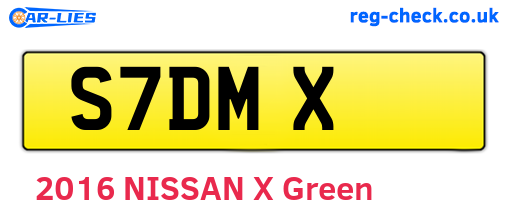 S7DMX are the vehicle registration plates.