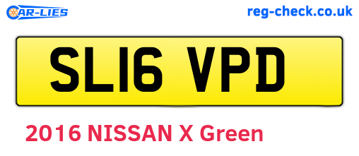 SL16VPD are the vehicle registration plates.