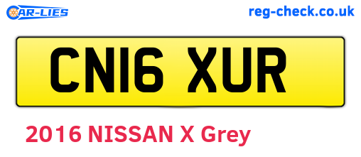 CN16XUR are the vehicle registration plates.