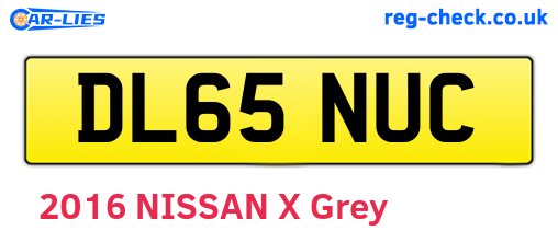 DL65NUC are the vehicle registration plates.
