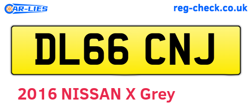 DL66CNJ are the vehicle registration plates.