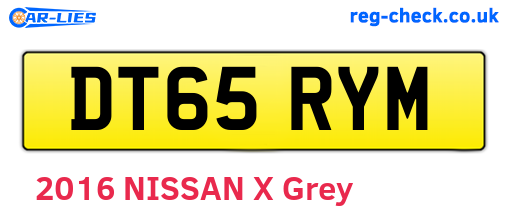 DT65RYM are the vehicle registration plates.