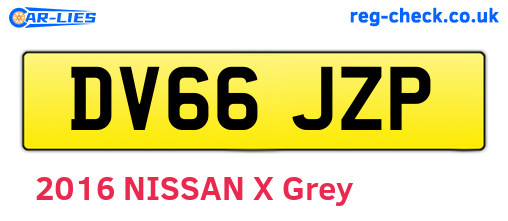 DV66JZP are the vehicle registration plates.