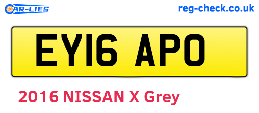 EY16APO are the vehicle registration plates.