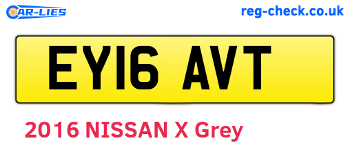 EY16AVT are the vehicle registration plates.