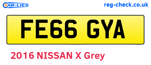 FE66GYA are the vehicle registration plates.