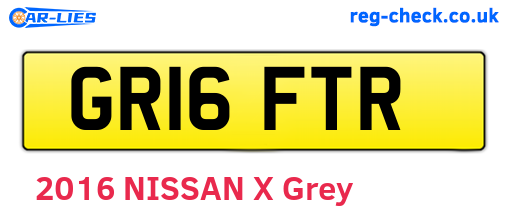 GR16FTR are the vehicle registration plates.