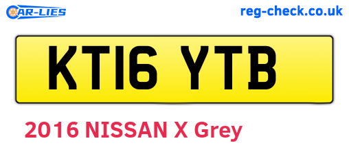 KT16YTB are the vehicle registration plates.